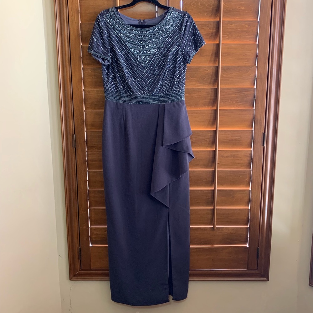 Adriana Papell Navy Evening Dress